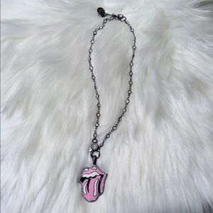 Pink Tongue Pendant Necklace